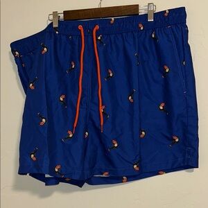 George Size 3X (48-50) Basic Swim Short Toucan Themed